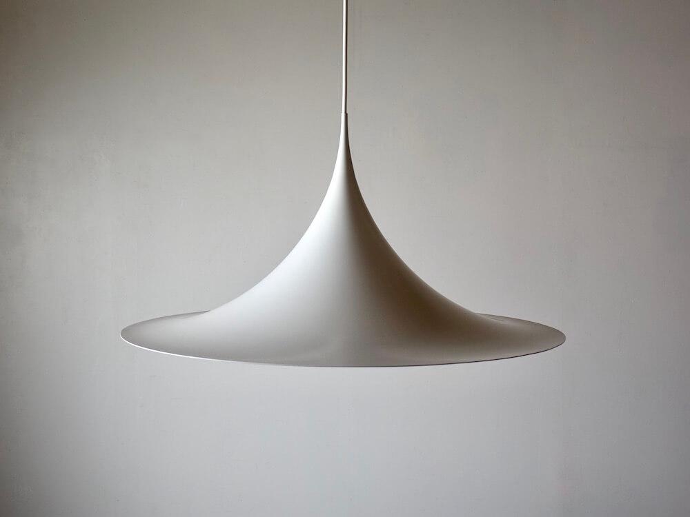 White Semi Pendant Lamp by Claus Bonderup & Torsten Thorup