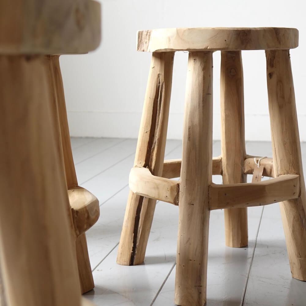 Teak wood stool by Affari Of Sweden - Bellbet