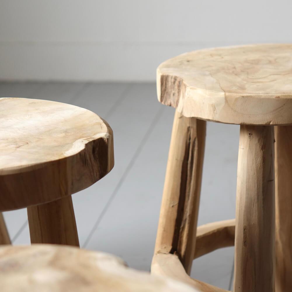 Teak wood stool by Affari Of Sweden - Bellbet