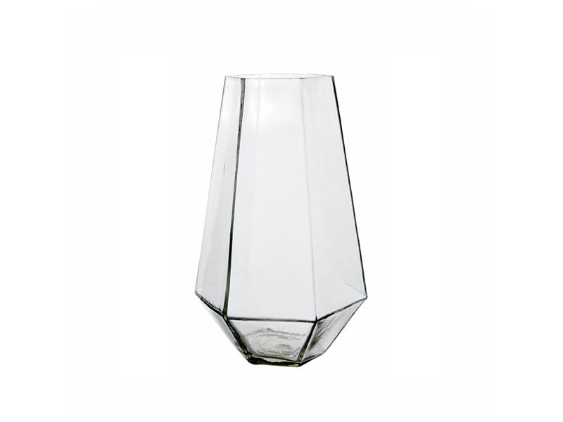 Hexagonal glass vase by Affari Of Sweden