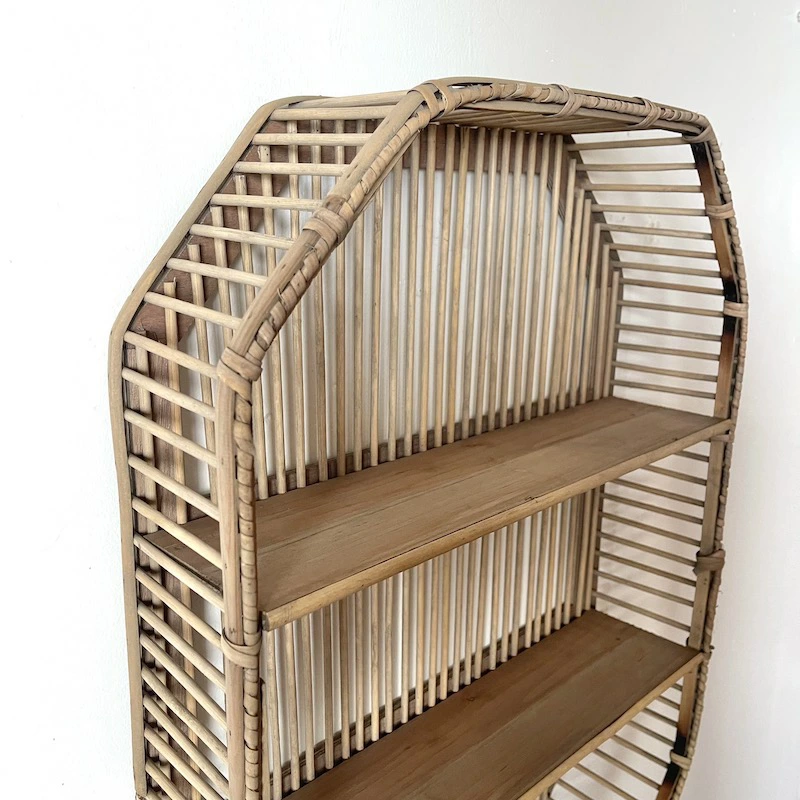 Rectangular bamboo shelf by Madam Stoltz