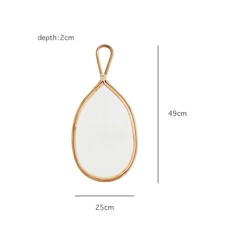ms30_13 Bamboo oval mirror by Madam Stoltz