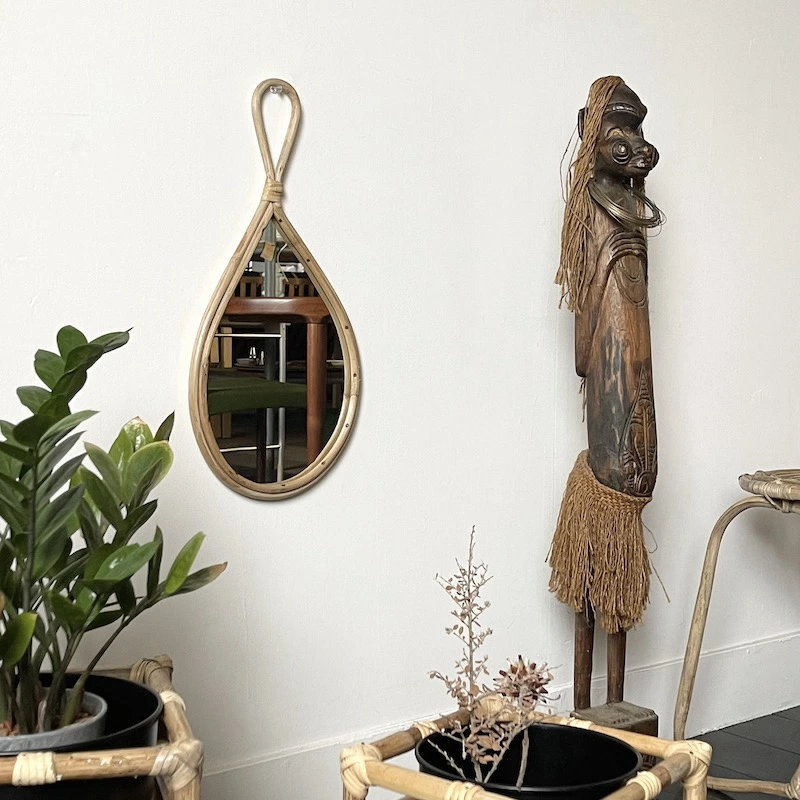 Bamboo oval mirror by Madam Stoltz