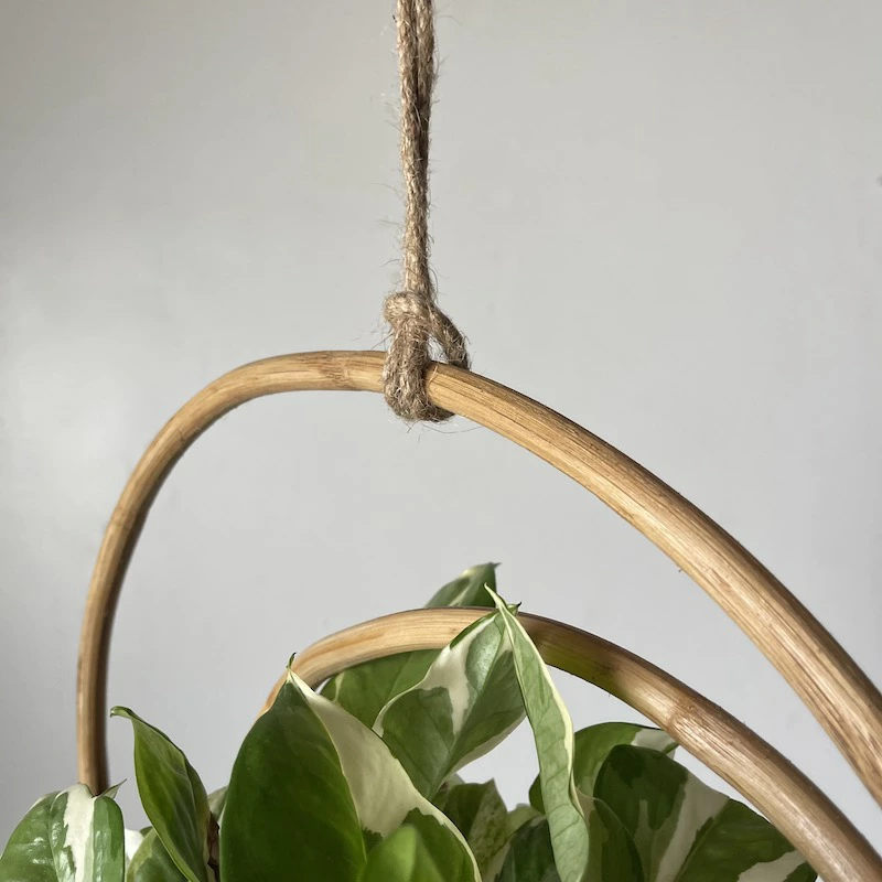 Hanging bamboo pot holder by Madam Stoltz