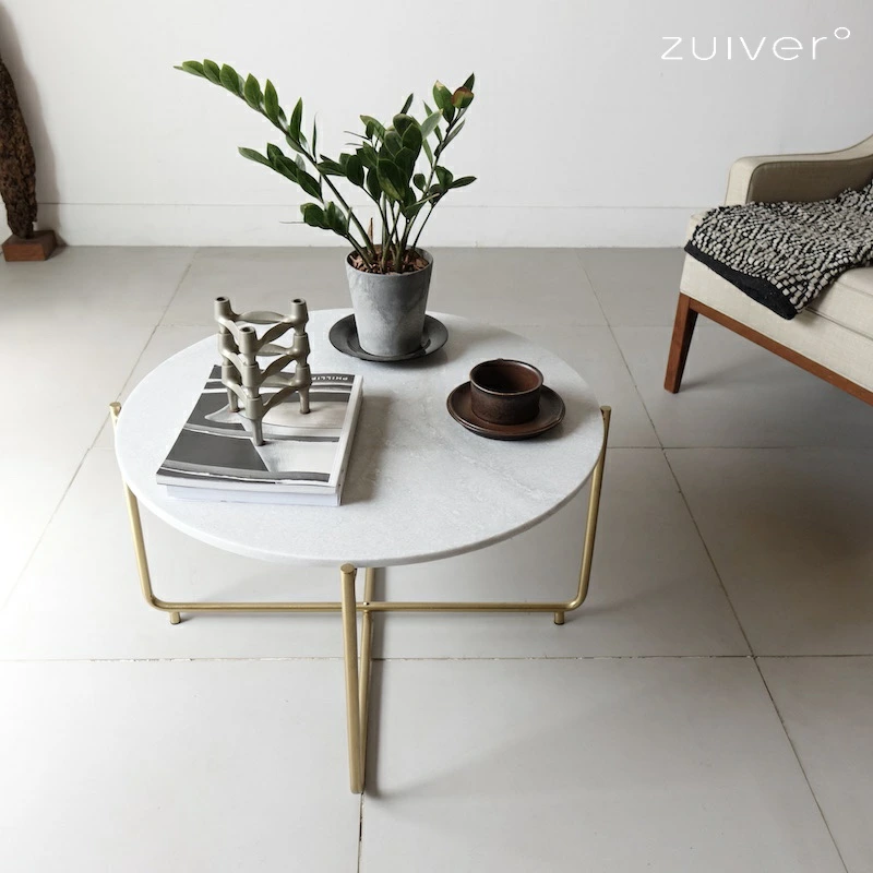 TIMPA MARBLE COFFEE TABLE (WHITE) by ZUIVER