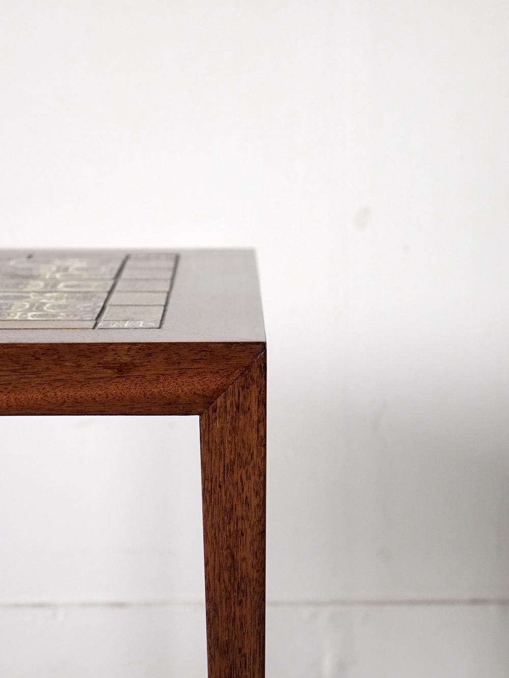 Side Table by Severin Hansen Jr.(table) & Nils Thorsson(tile) for Haslev & Royal Copenhagen Side Table by Severin Hansen Jr.(table) & Nils Thorsson(tile) for Haslev & Royal Copenhagen