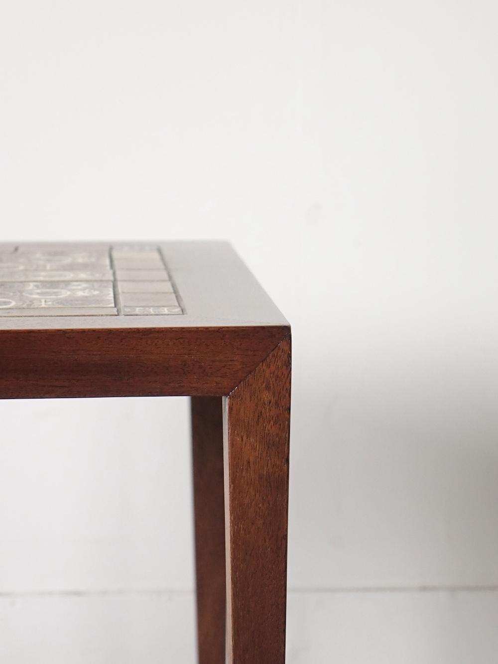 Side Table by Severin Hansen Jr.(table) & Nils Thorsson(tile) for Haslev & Royal Copenhagen Side Table by Severin Hansen Jr.(table) & Nils Thorsson(tile) for Haslev & Royal Copenhagen