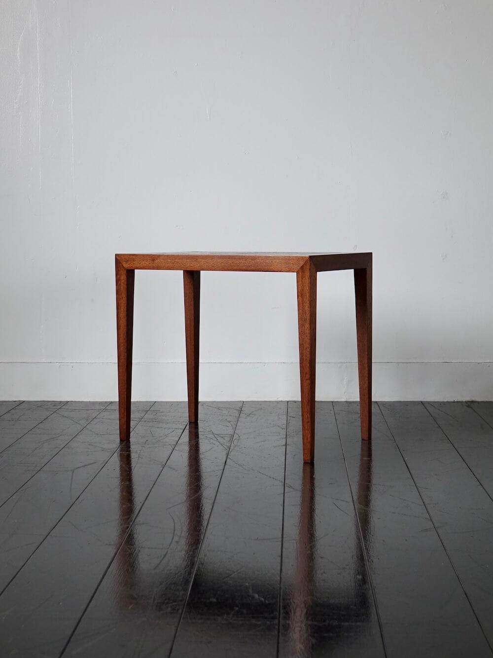 Side Table by Severin Hansen Jr.(table) & Nils Thorsson(tile) for Haslev & Royal Copenhagen Side Table by Severin Hansen Jr.(table) & Nils Thorsson(tile) for Haslev & Royal Copenhagen