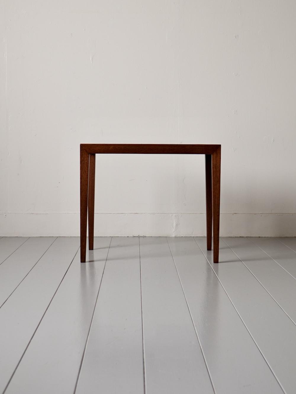 Side Table by Severin Hansen Jr.(table) & Nils Thorsson(tile) for Haslev & Royal Copenhagen Side Table by Severin Hansen Jr.(table) & Nils Thorsson(tile) for Haslev & Royal Copenhagen