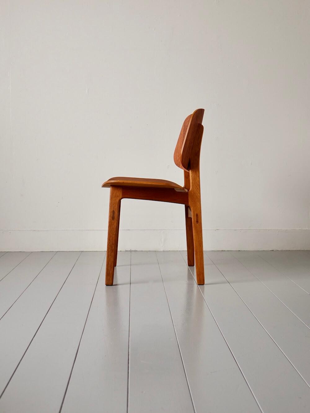 ”Model.155” Dining Chair by Borge Mogensen for Soborg Mobelfabrik ”Model.155” Dining Chair by Borge Mogensen for Soborg Mobelfabrik