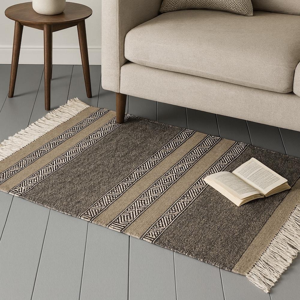 超希少！】キリム 幾何学模様 ザナフィ モロッコラグ 手織り ウール