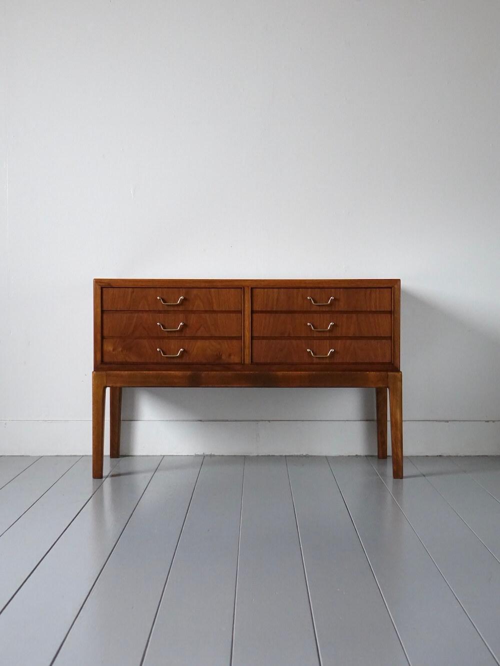 Vintage Low Chest with Mahogany