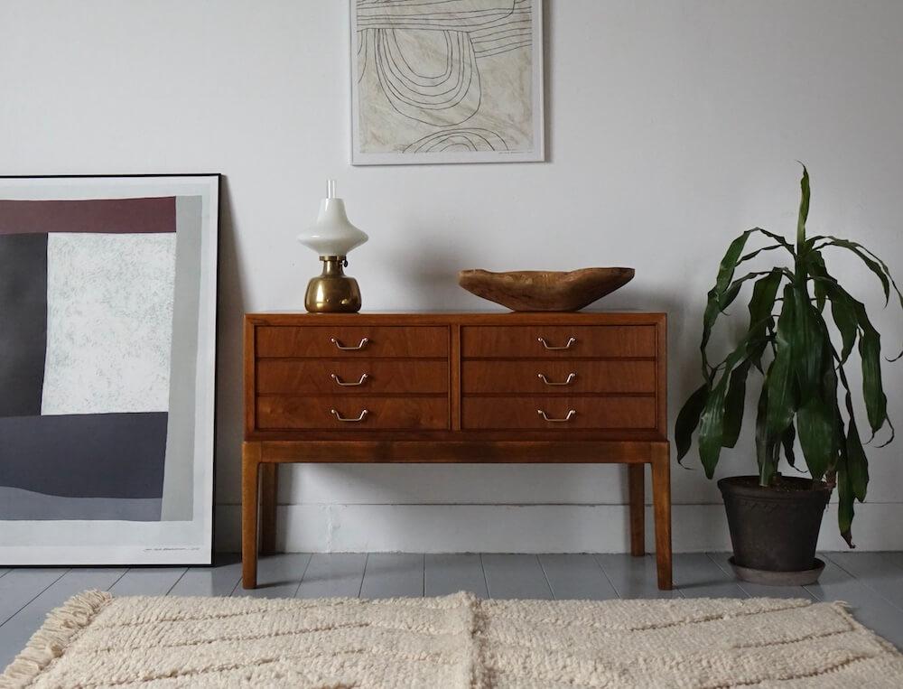 Vintage Low Chest with Mahogany