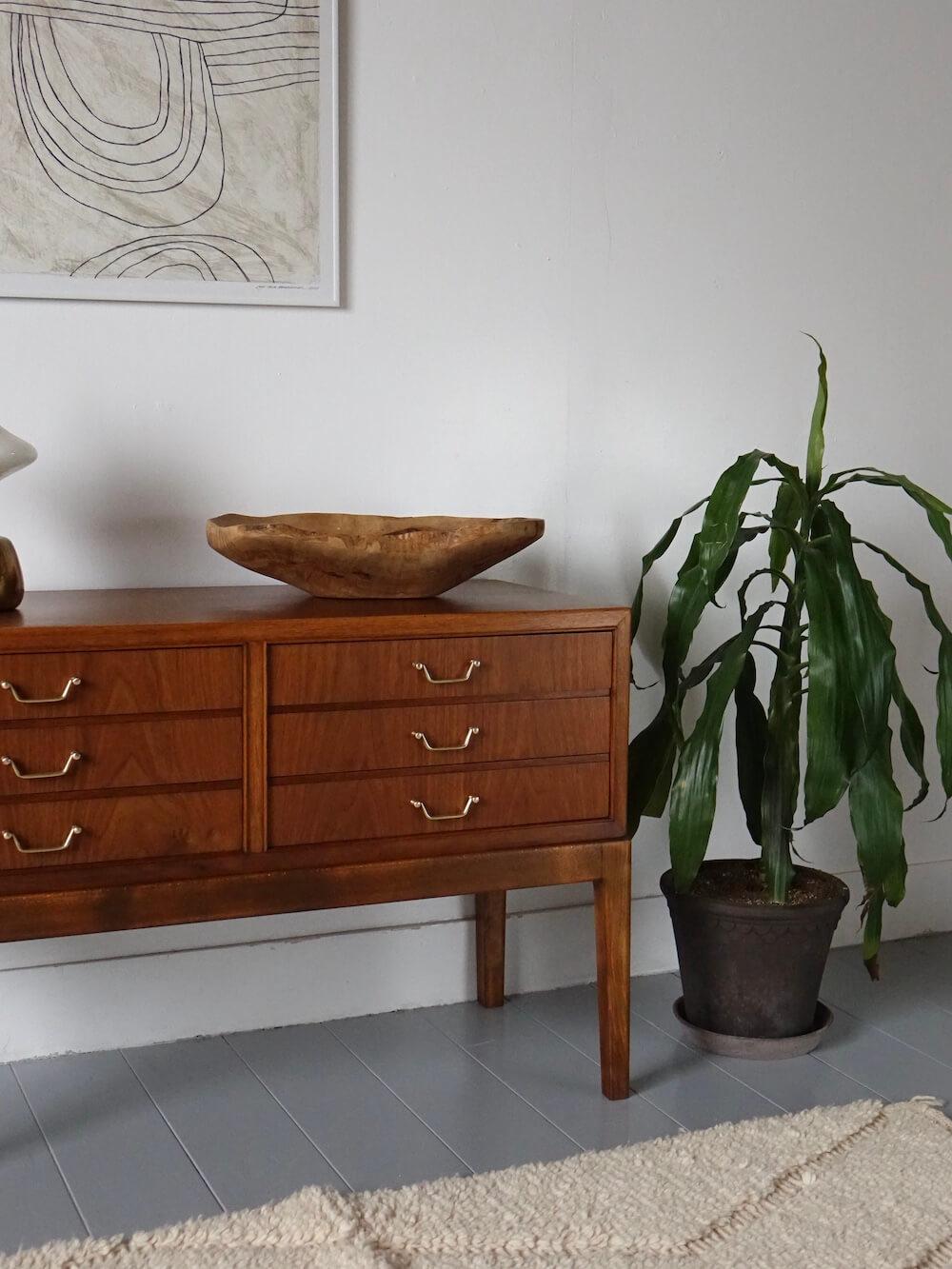 Vintage Low Chest with Mahogany