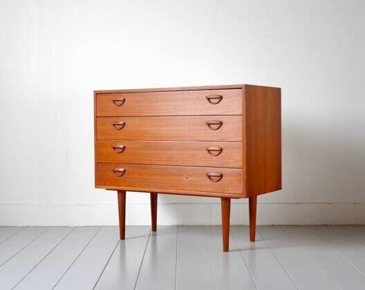 Vintage Teak 4-Drawer Chest by Kai Kristiansen for FM Møbler