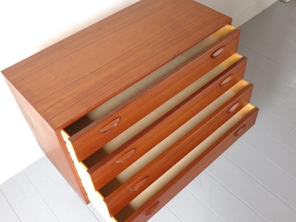 Vintage Teak 4-Drawer Chest by Kai Kristiansen for FM Møbler Vintage Teak 4-Drawer Chest by Kai Kristiansen for FM Møbler