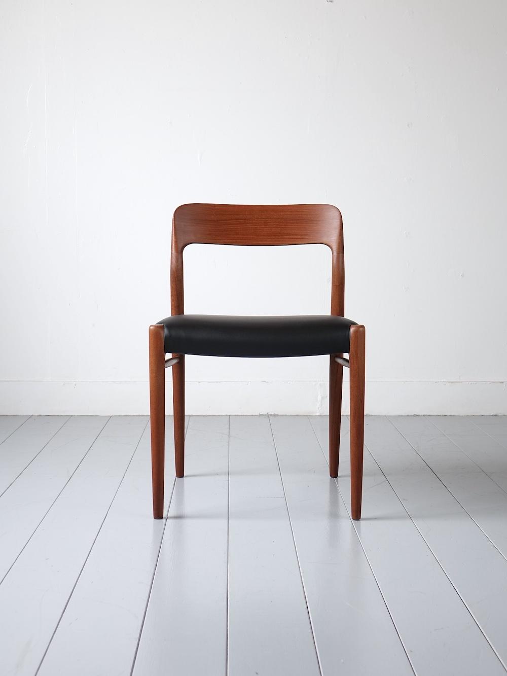 “No.75” Dining Chairs by N.O. Møller for J.L. Møllers Møbelfabrik