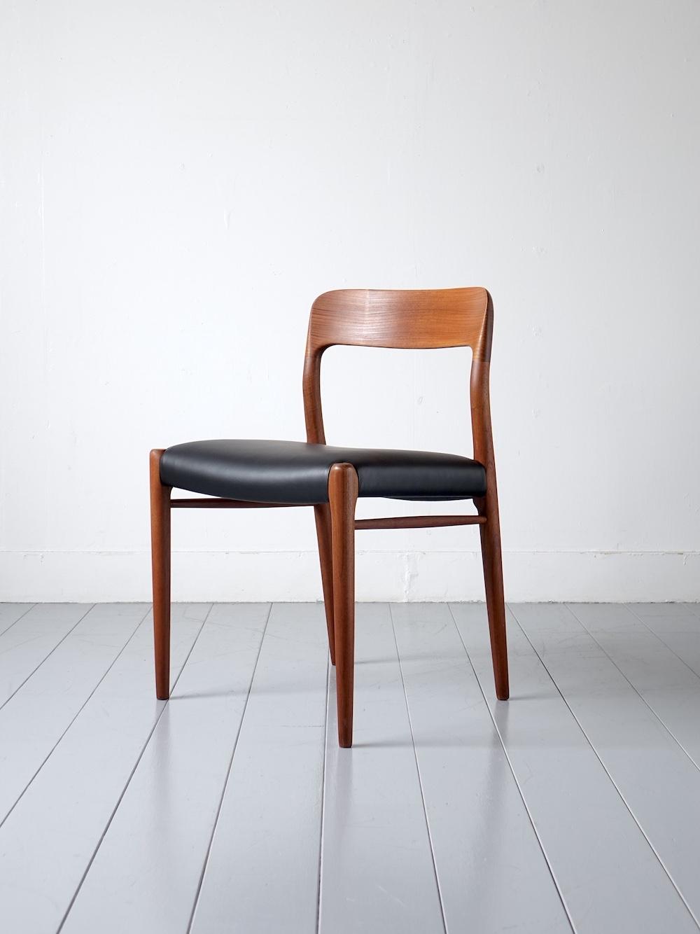 “No.75” Dining Chairs by N.O. Møller for J.L. Møllers Møbelfabrik