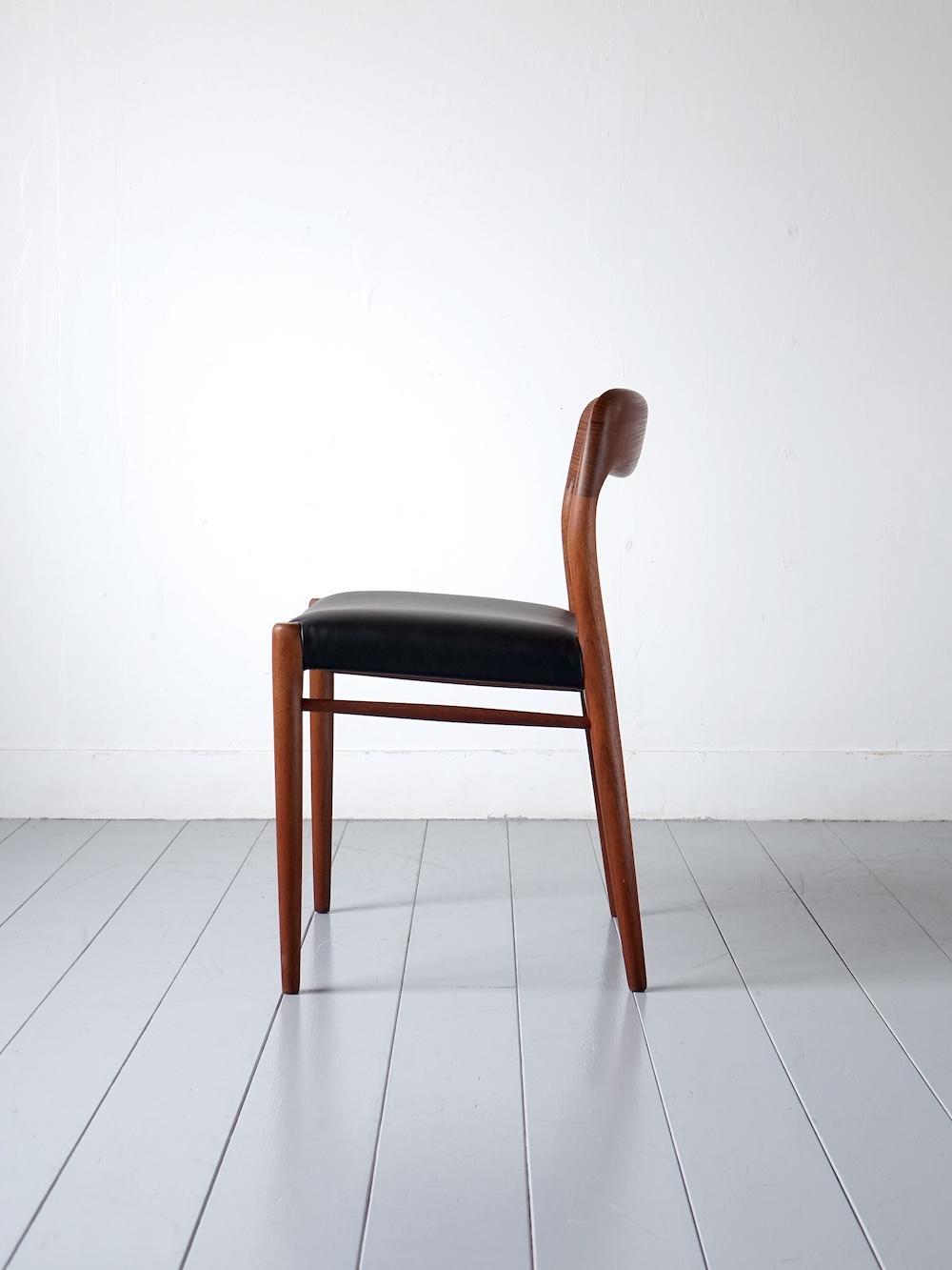 “No.75” Dining Chairs by N.O. Møller for J.L. Møllers Møbelfabrik