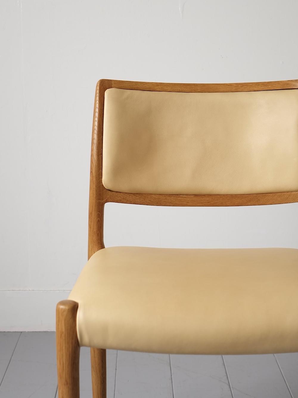 “No.80” Dining Chairs by N.O. Møller for J.L. Møllers Møbelfabrik “No.80” Dining Chairs by N.O. Møller for J.L. Møllers Møbelfabrik