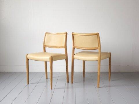 “No.80” Dining Chairs by N.O. Møller for J.L. Møllers Møbelfabrik