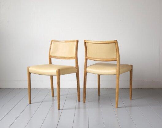 “No.80” Dining Chairs by N.O. Møller for J.L. Møllers Møbelfabrik