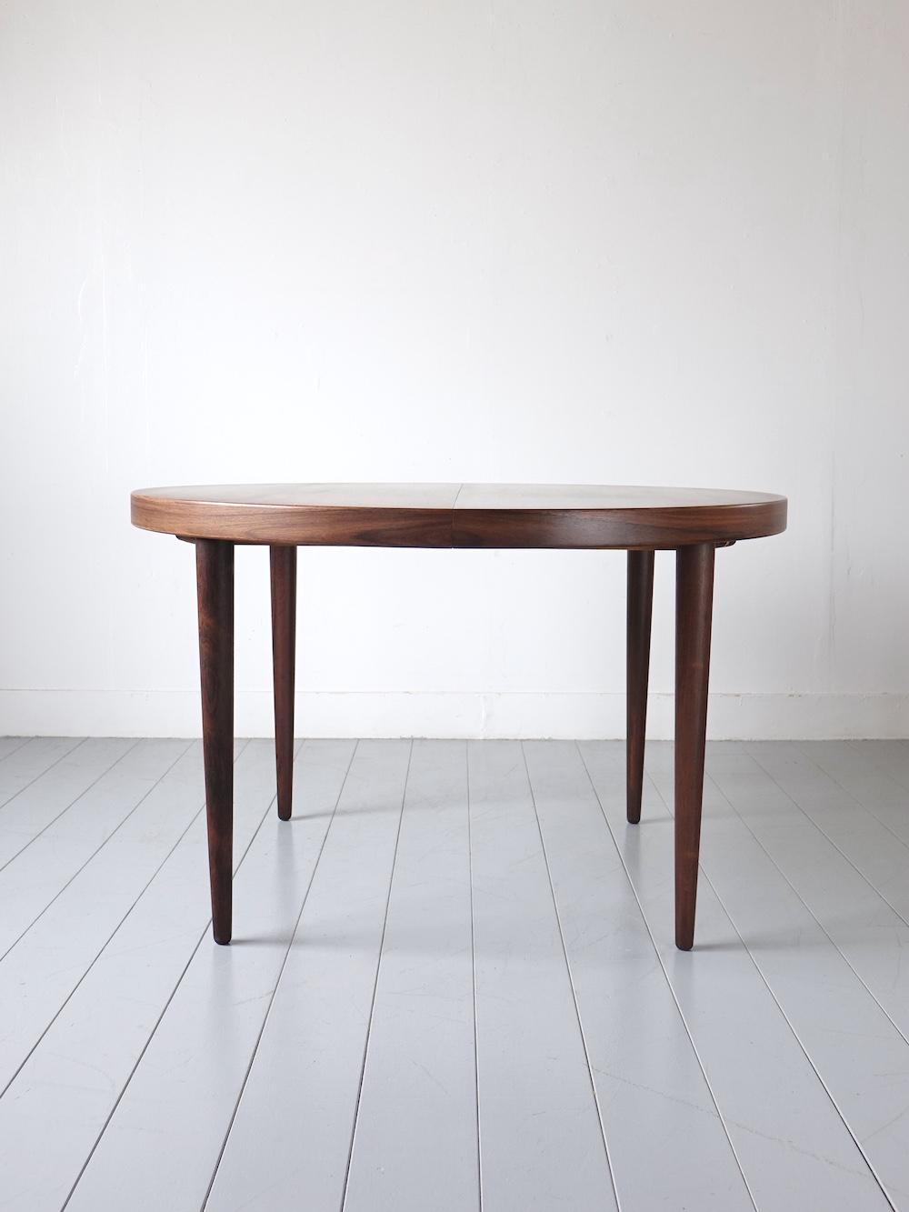 Round Dining Table by Kai Kristiansen for Feldballes Møbelfabrik